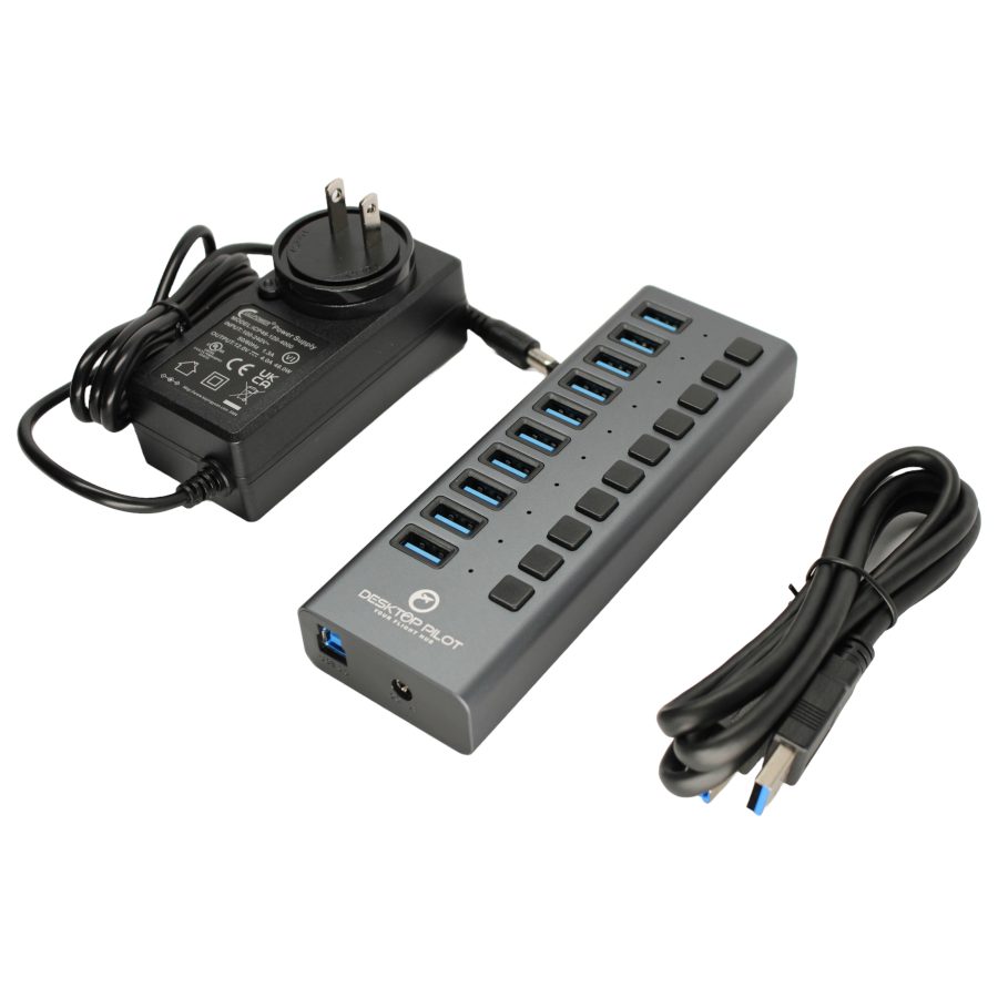Desktop Pilot 10-Port USB Hub